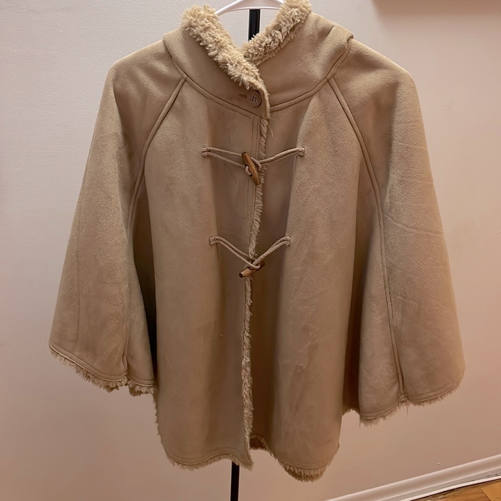 Suede Poncho